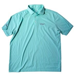 Rhoback x Barstool Golf Polo Men's Extra Large Mint Green Performance Stretch